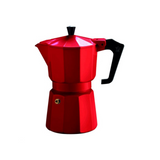 Pezzetti Italexpress Aluminium Moka Pot - 6 cup Red