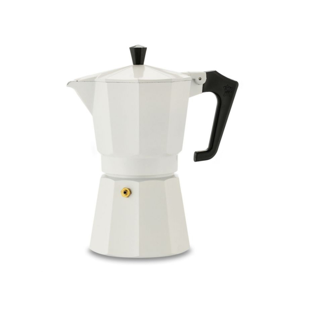 Pezzetti Italexpress Aluminium Moka Pot - 6 cup White