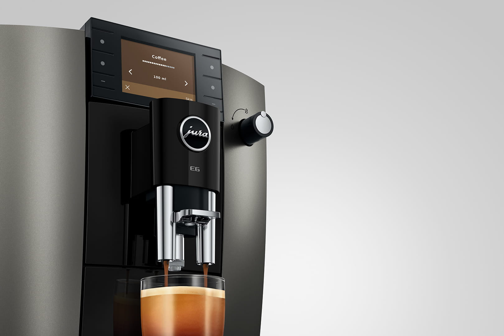 Jura E6 Dark Inox (UKD) Bean-to-Cup Coffee Machine