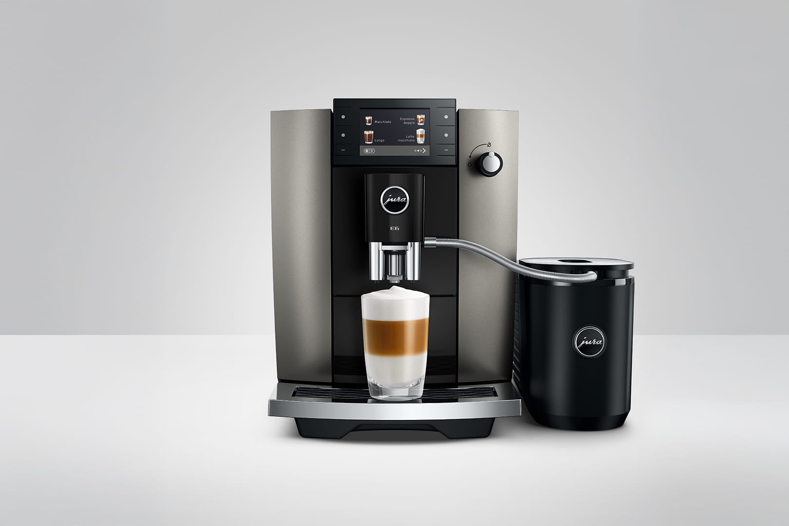 Jura E6 Dark Inox (UKD) Bean-to-Cup Coffee Machine