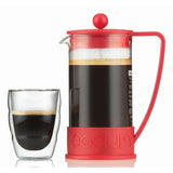 bodum brazil french press coffee maker red - 8 cup