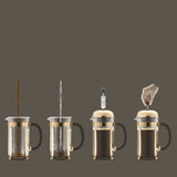 bodum chambord coffee maker - glass copper lid