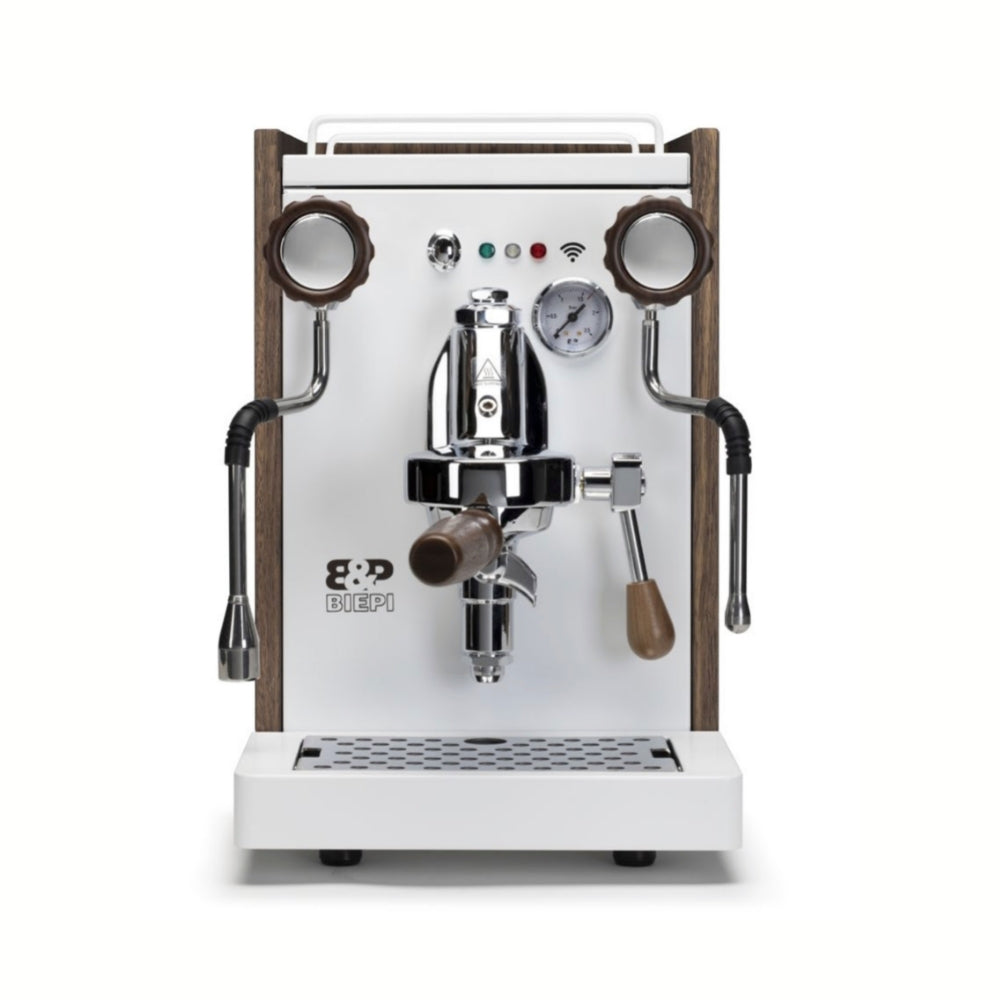 Biepi SARA 1 Group Espresso Machine in White & Wood Finish